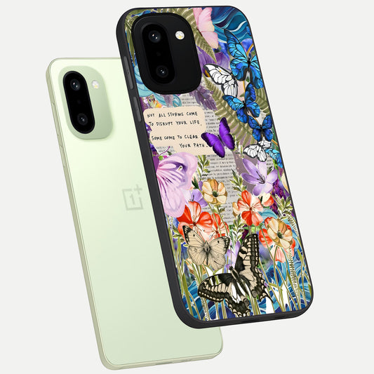  Storm Path Bloom phone case For Oneplus 15R showing premium glass back cover with detailed artwork