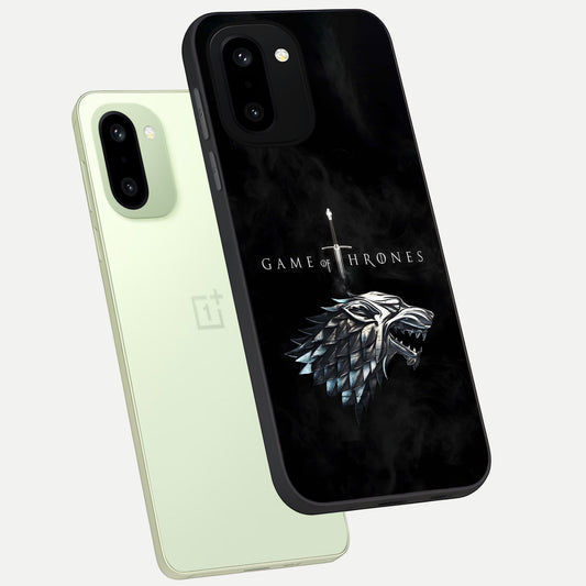  Throne Wolf Legacy phone case For Oneplus 15R showing premium glass back cover with detailed artwork