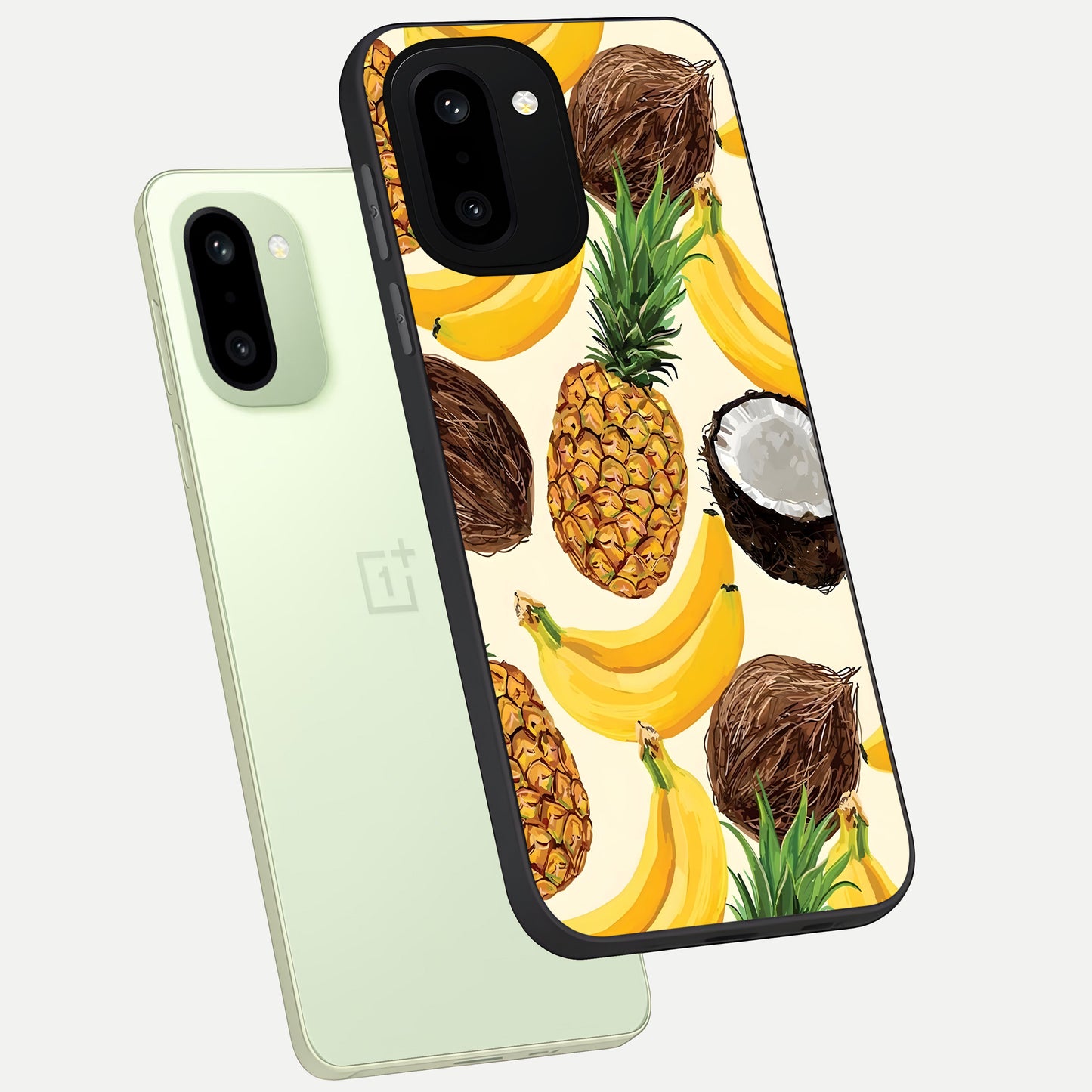  Tropical Fruit Mood phone case For Oneplus 15R showing premium glass back cover with detailed artwork