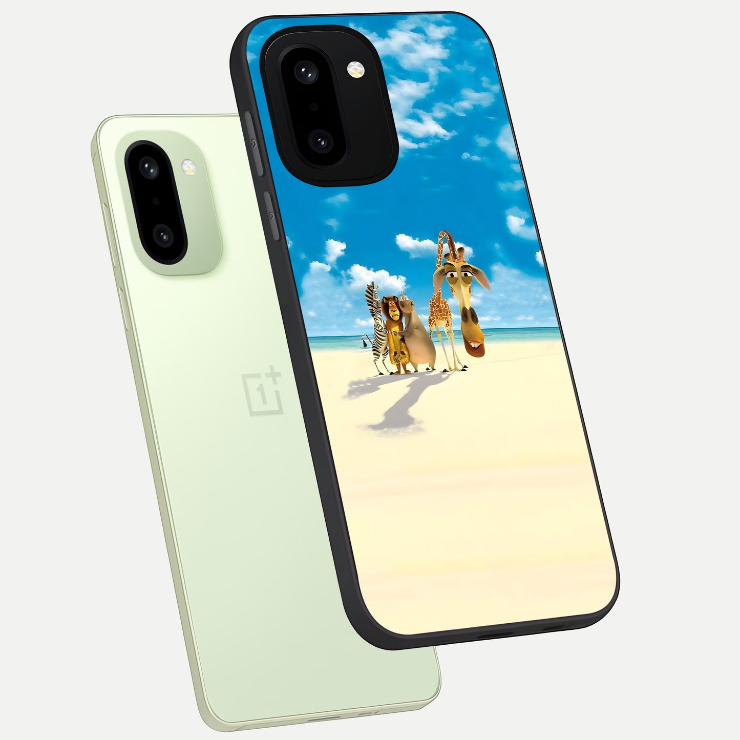  Tropical Fun Squad phone case For Oneplus 15R showing premium glass back cover with detailed artwork