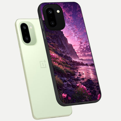  Twilight Blossom Coast phone case For Oneplus 15R showing premium glass back cover with detailed artwork