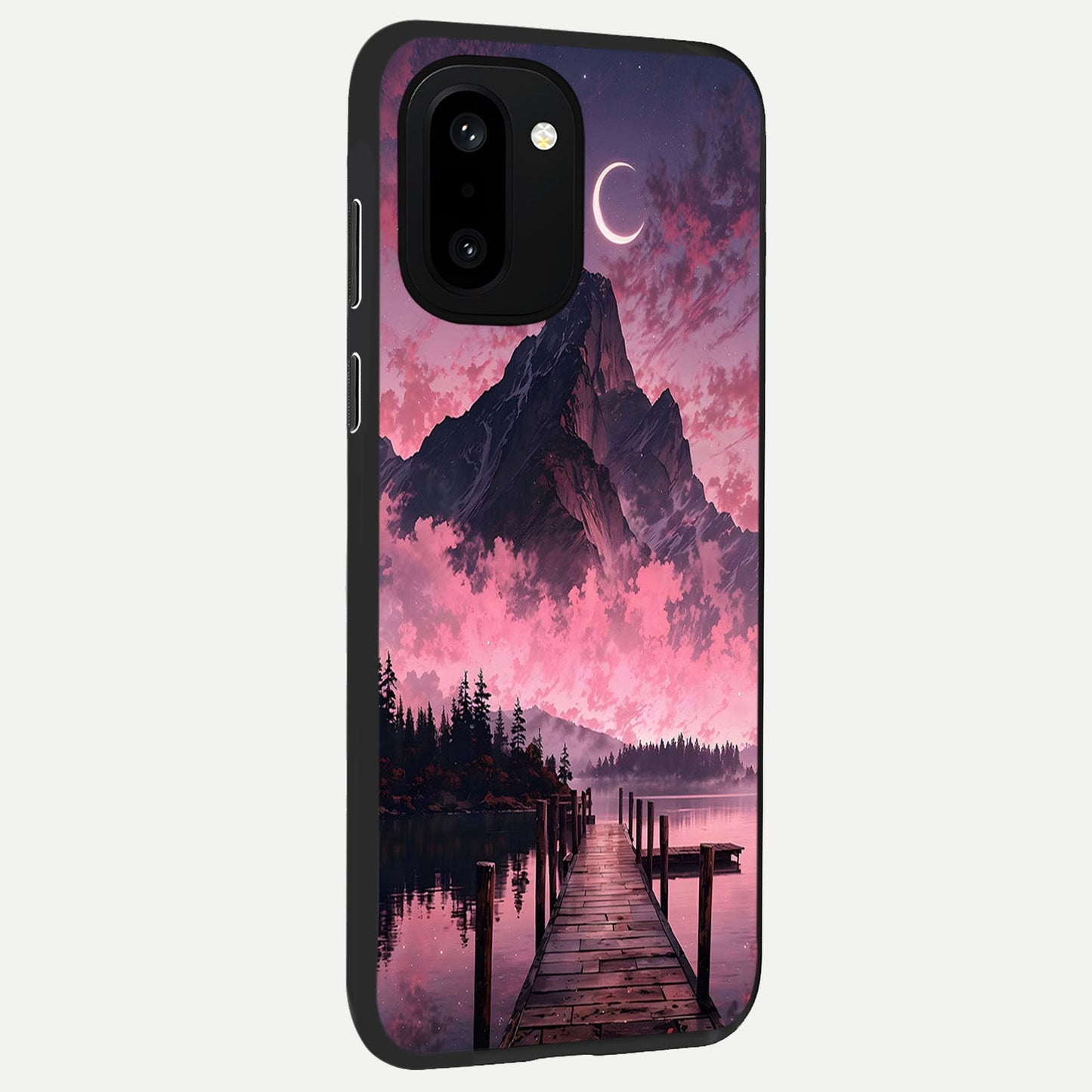  Beautiful Mountain View back cover For Oneplus 15R slim fit glass case with vibrant aesthetic design