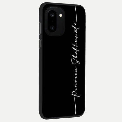  Black Tune Custom Name back cover For Oneplus 15R slim fit glass case with vibrant aesthetic design