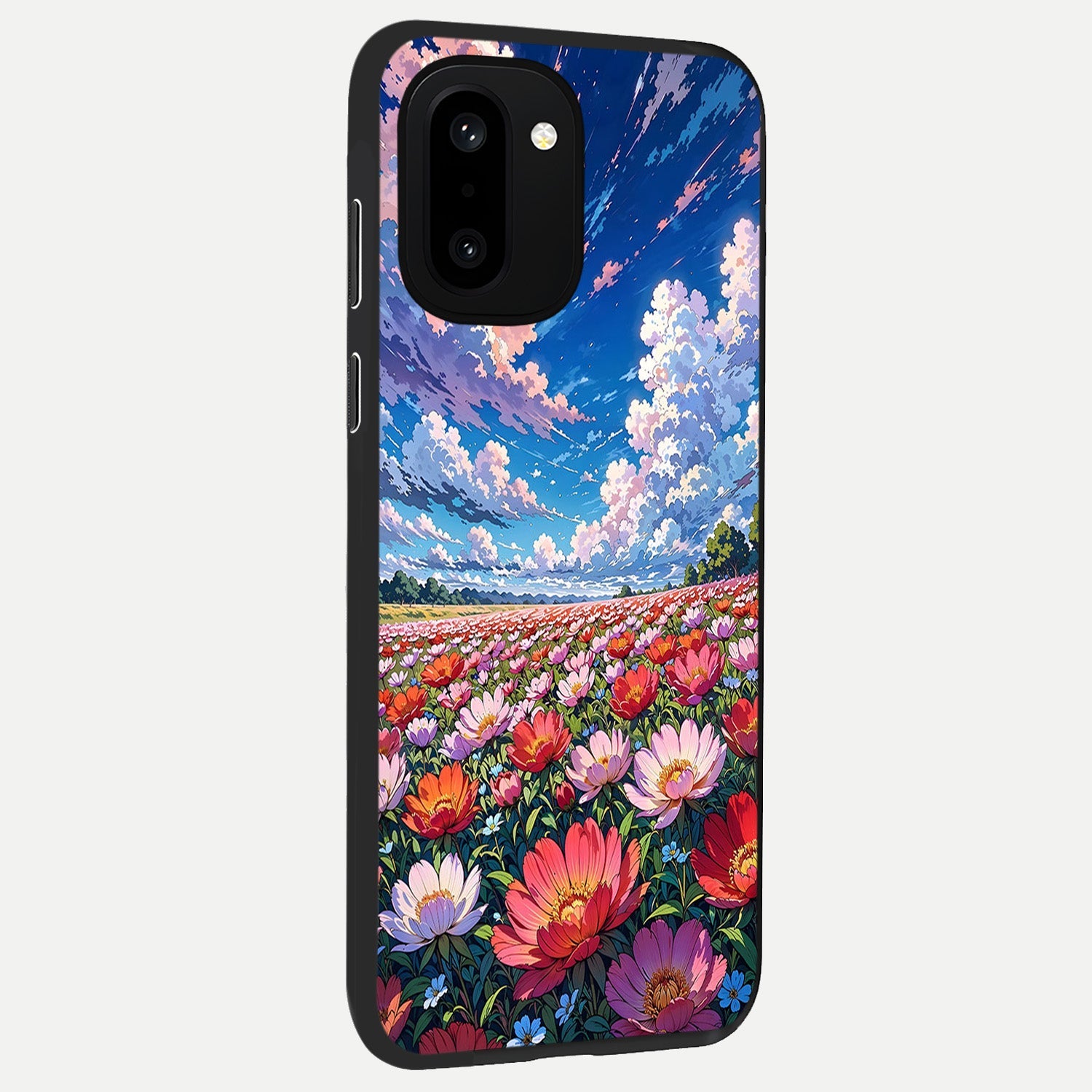  Blossom Sky Field back cover For Oneplus 15R slim fit glass case with vibrant aesthetic design