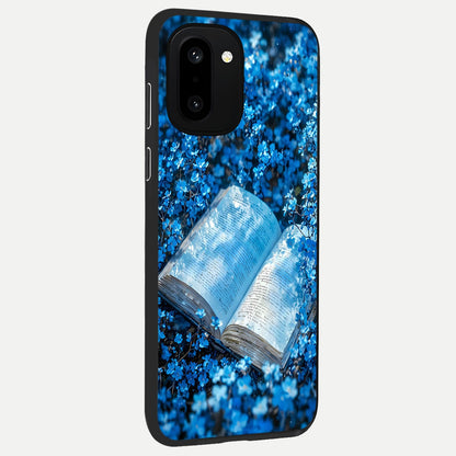  Blue Bloom Tales back cover For Oneplus 15R slim fit glass case with vibrant aesthetic design