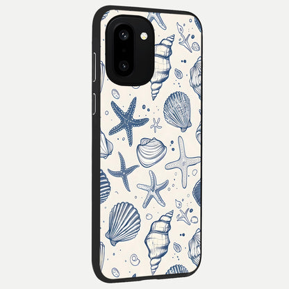  Blue Ocean Outline back cover For Oneplus 15R slim fit glass case with vibrant aesthetic design
