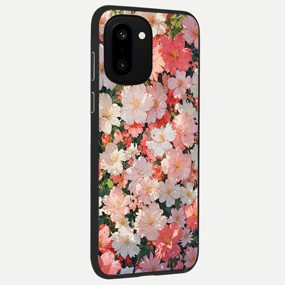  Blush Bloom Field back cover For Oneplus 15R slim fit glass case with vibrant aesthetic design
