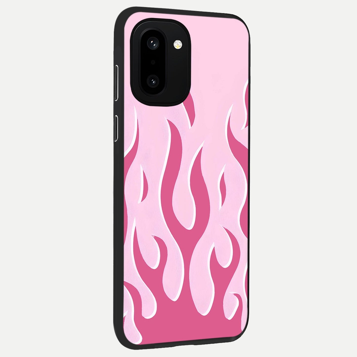  Blush Flame Energy back cover For Oneplus 15R slim fit glass case with vibrant aesthetic design