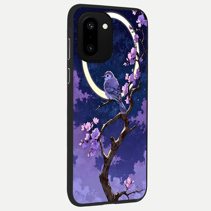  Celestial Bird Blossom back cover For Oneplus 15R slim fit glass case with vibrant aesthetic design
