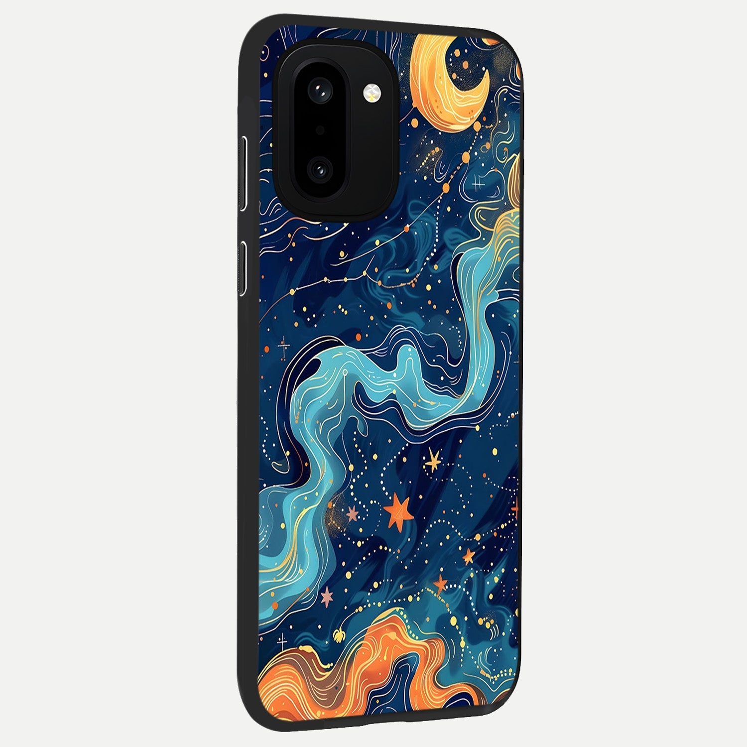  Celestial Dream Flow back cover For Oneplus 15R slim fit glass case with vibrant aesthetic design