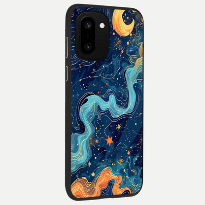  Celestial Dream Flow back cover For Oneplus 15R slim fit glass case with vibrant aesthetic design
