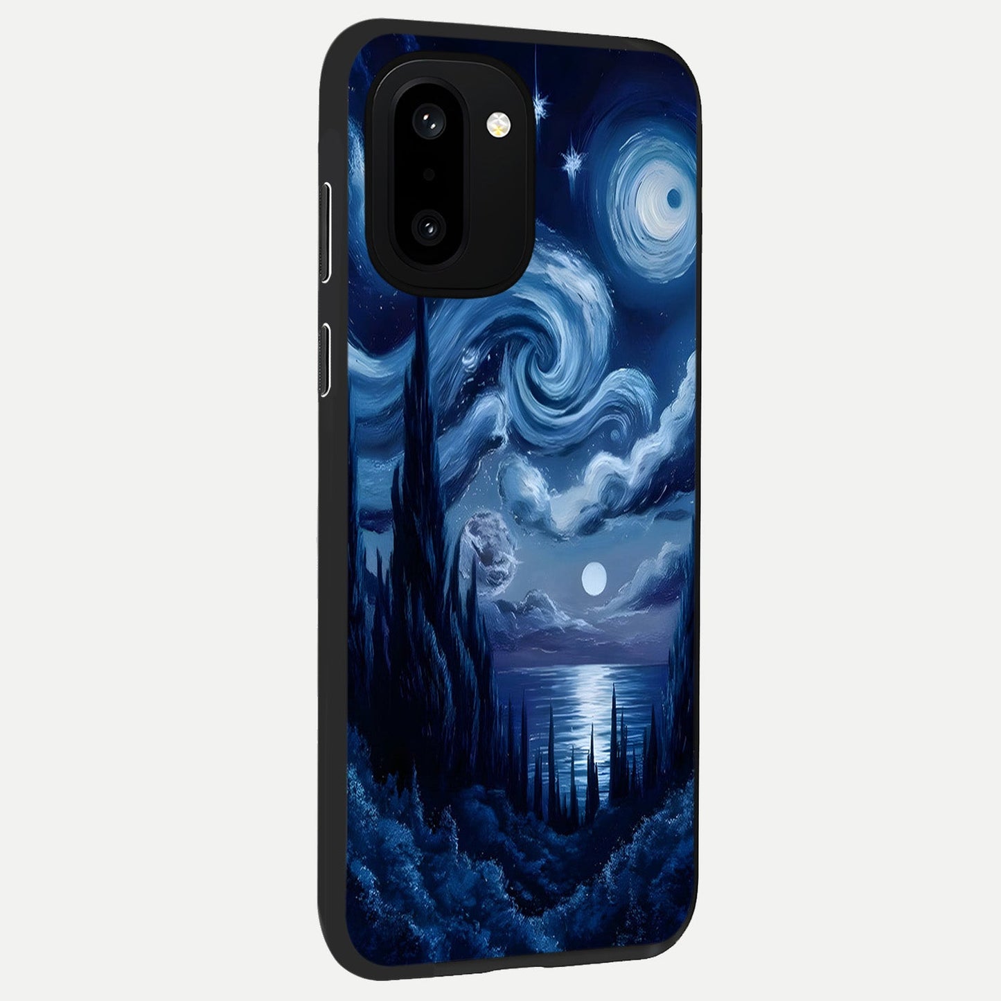  Celestial Dream Van Gogh back cover For Oneplus 15R slim fit glass case with vibrant aesthetic design
