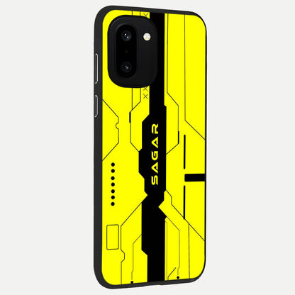  Circuit CYBERPUNK Custom Name back cover For Oneplus 15R slim fit glass case with vibrant aesthetic design