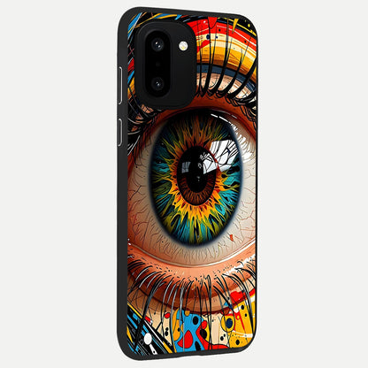  Colorful Eye back cover For Oneplus 15R slim fit glass case with vibrant aesthetic design