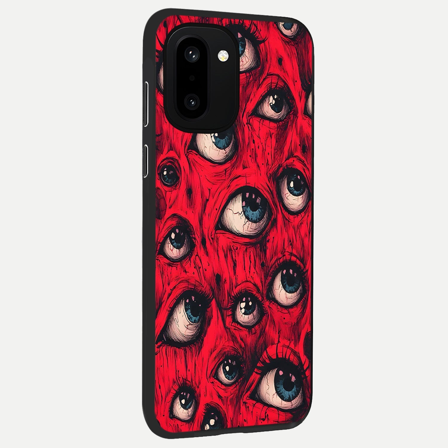  Crimson Watch Eyes back cover For Oneplus 15R slim fit glass case with vibrant aesthetic design