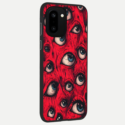  Crimson Watch Eyes back cover For Oneplus 15R slim fit glass case with vibrant aesthetic design