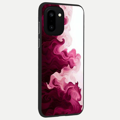  Crimson Wave Flow back cover For Oneplus 15R slim fit glass case with vibrant aesthetic design