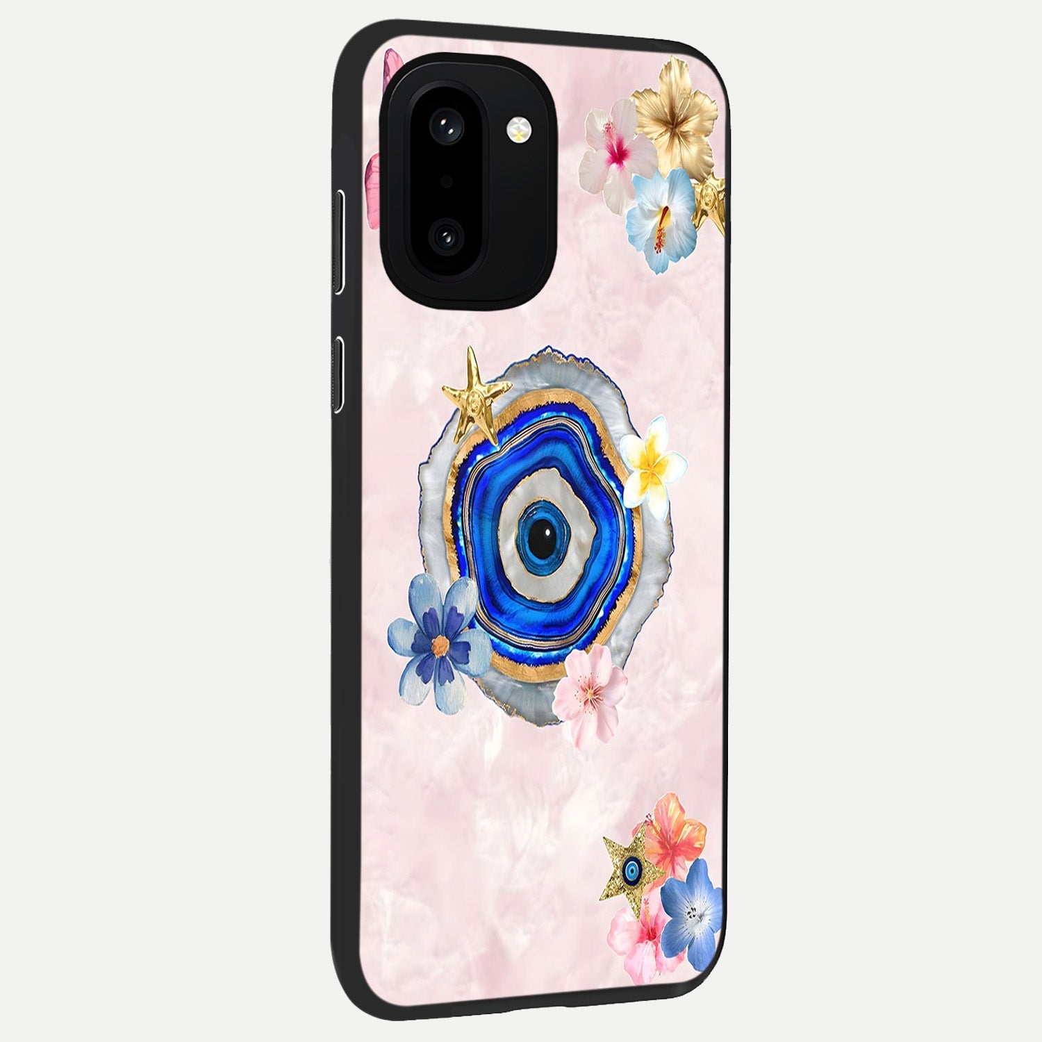  Divine Aura Bloom back cover For Oneplus 15R slim fit glass case with vibrant aesthetic design