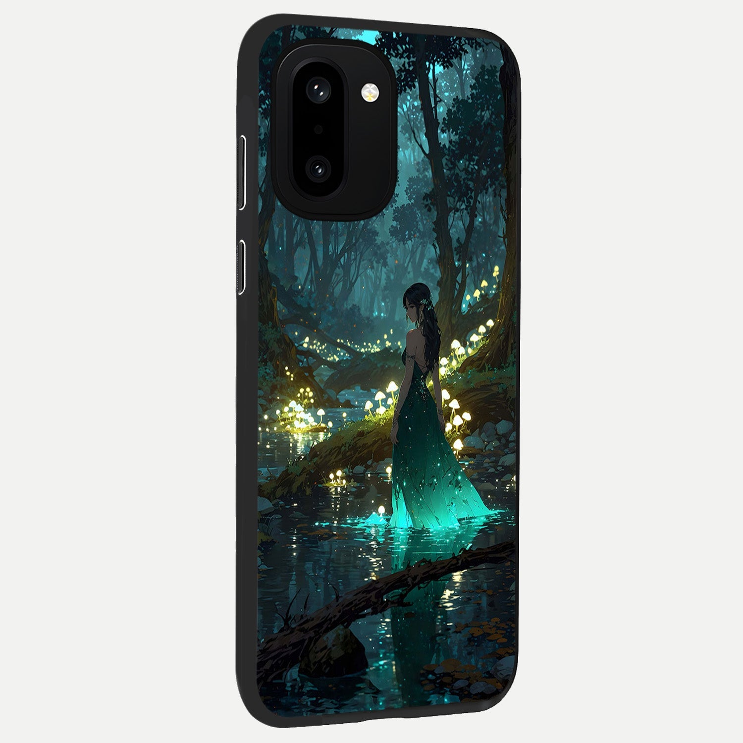  Enchanted Forest Glow back cover For Oneplus 15R slim fit glass case with vibrant aesthetic design