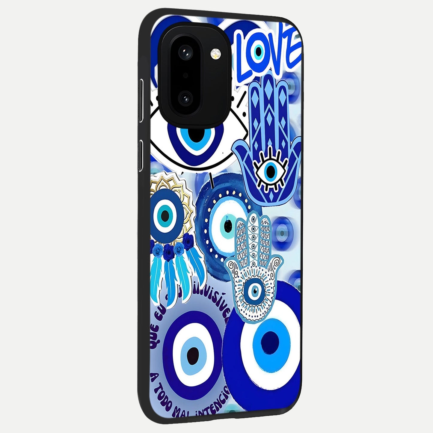  Evil Eyes Dream back cover For Oneplus 15R slim fit glass case with vibrant aesthetic design