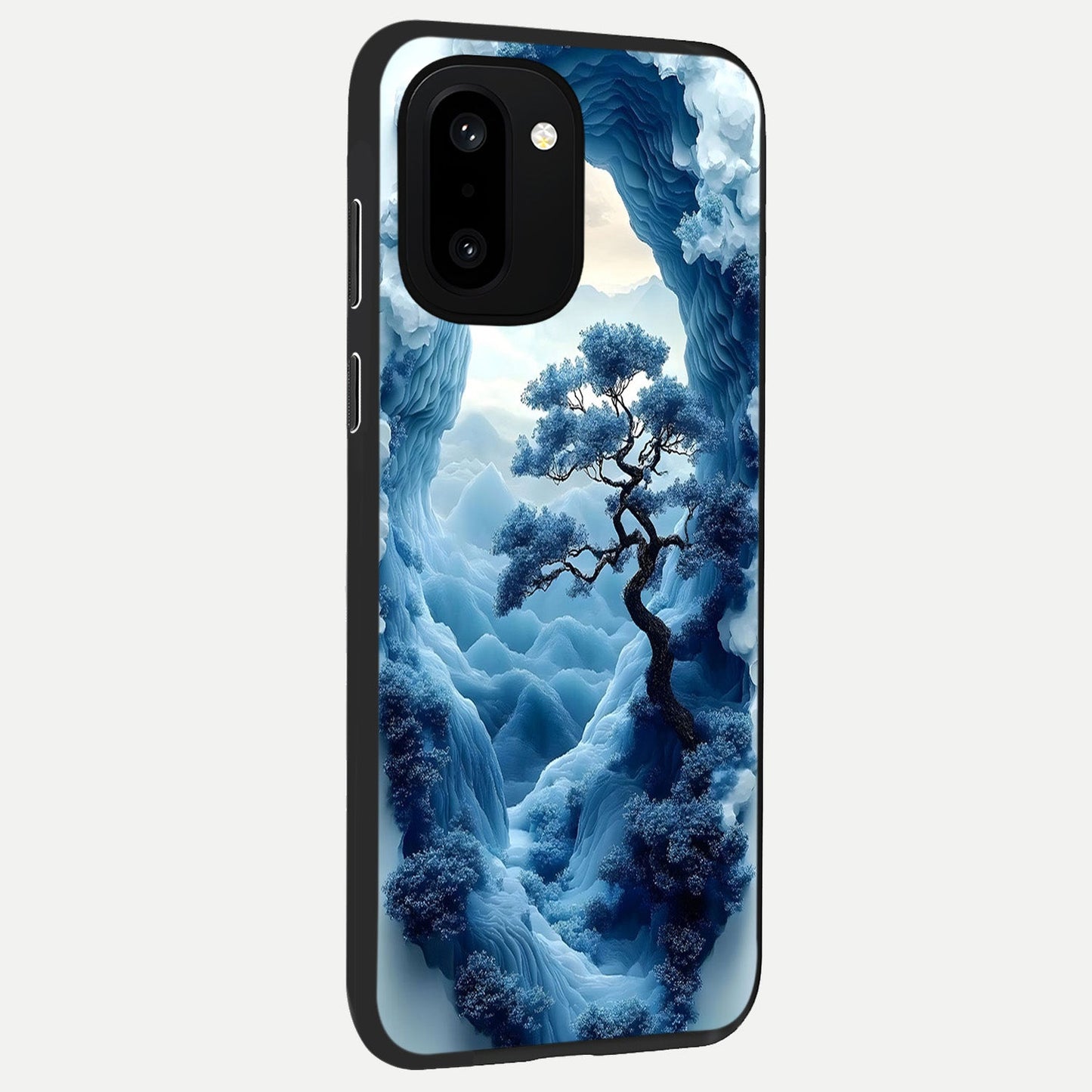  Frozen Serenity Gate back cover For Oneplus 15R slim fit glass case with vibrant aesthetic design
