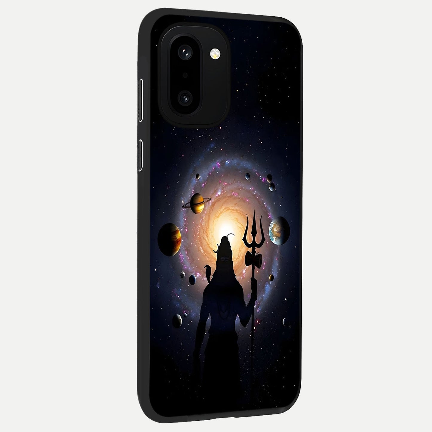  Galactic Shiva Vision back cover For Oneplus 15R slim fit glass case with vibrant aesthetic design
