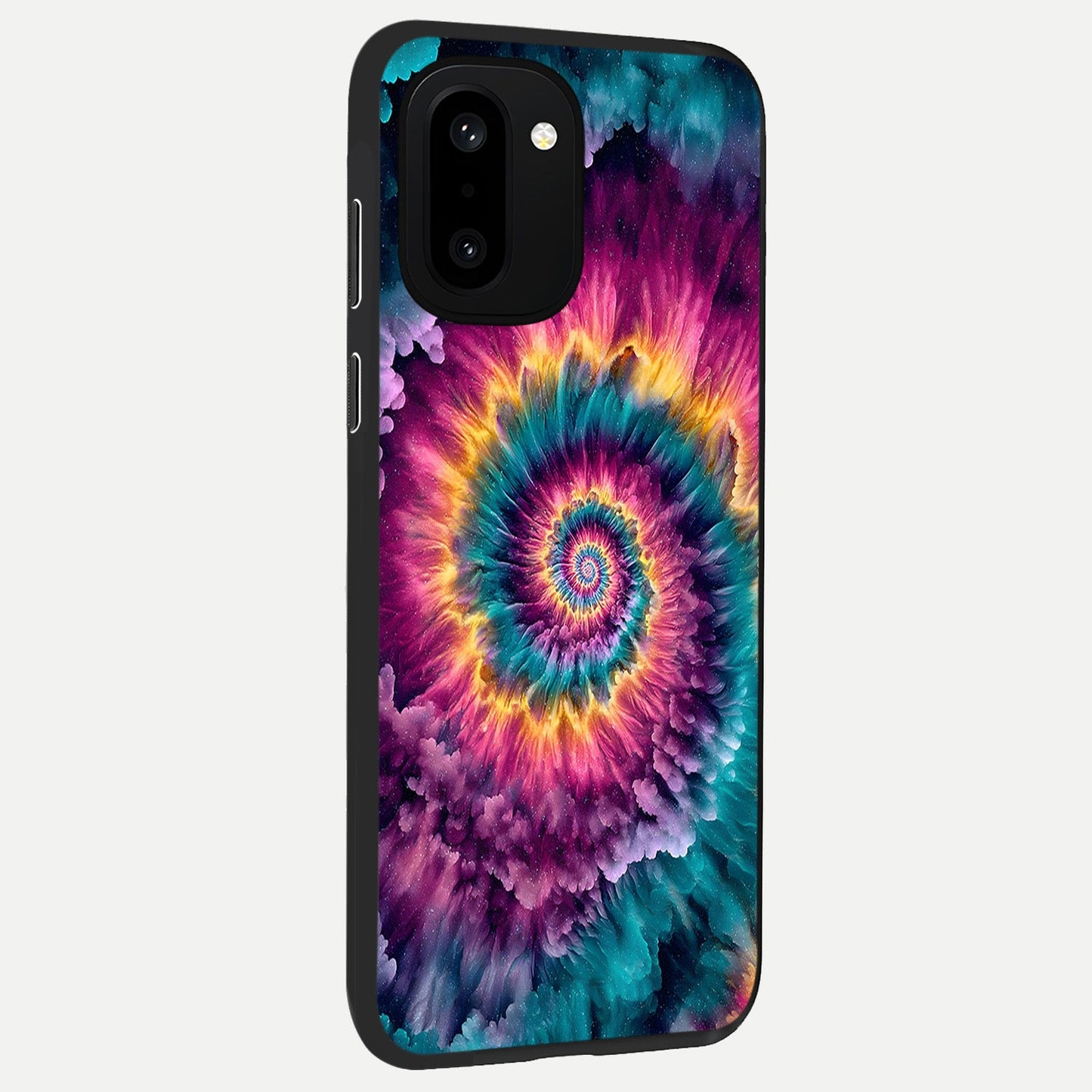  Galactic Spiral Burst back cover For Oneplus 15R slim fit glass case with vibrant aesthetic design