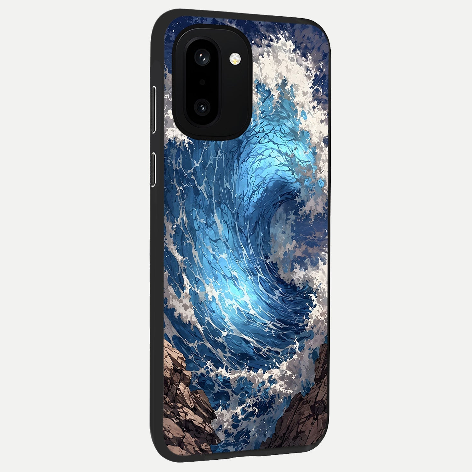  Giant Ocean Wave back cover For Oneplus 15R slim fit glass case with vibrant aesthetic design