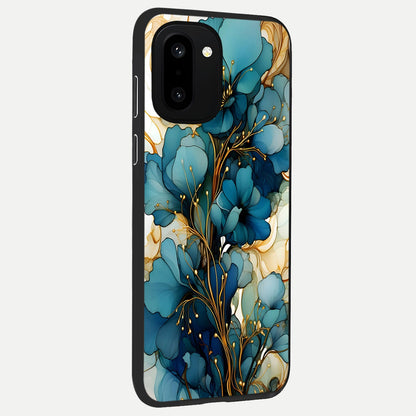  Golden Bloom Symphony back cover For Oneplus 15R slim fit glass case with vibrant aesthetic design
