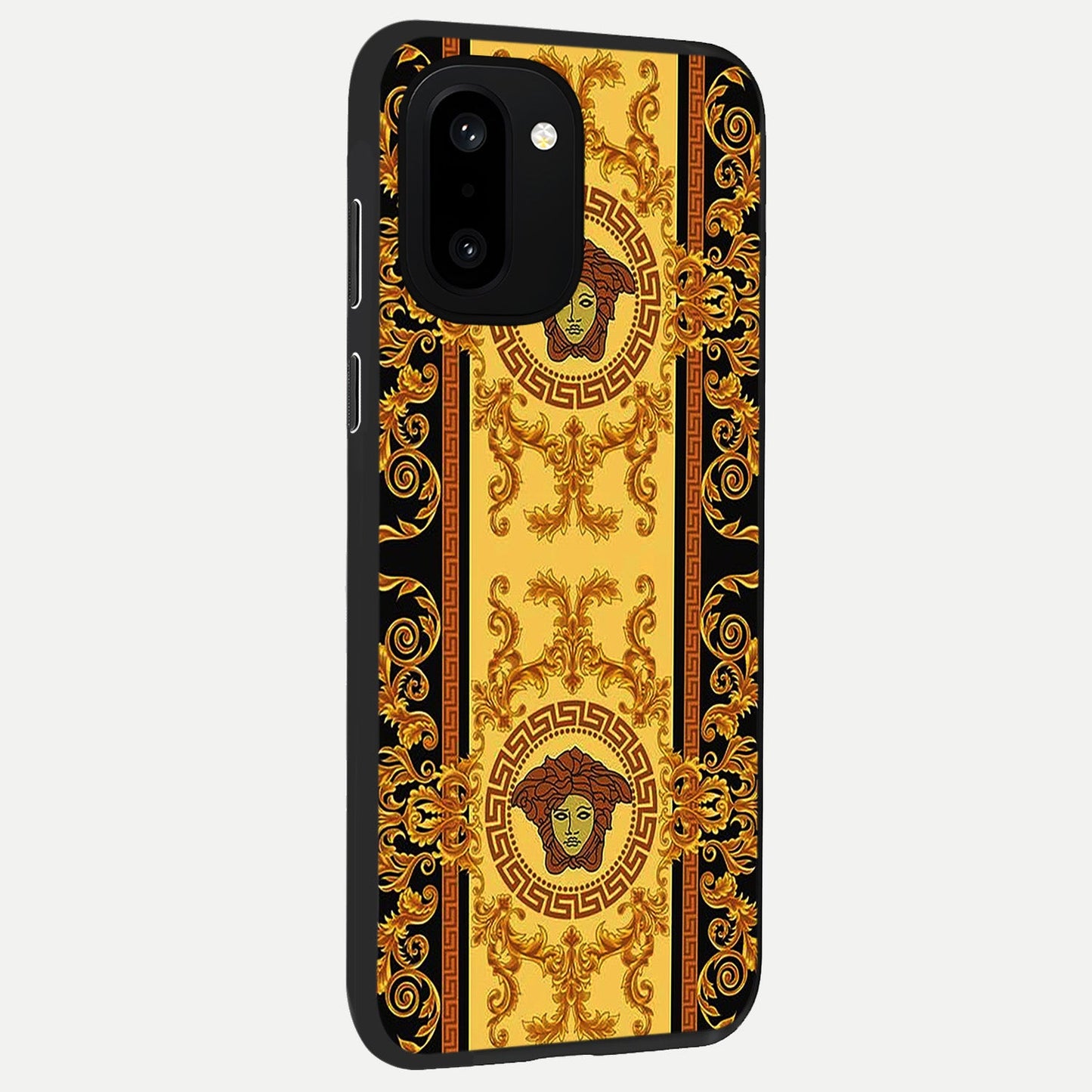  Golden Royal Heritage back cover For Oneplus 15R slim fit glass case with vibrant aesthetic design