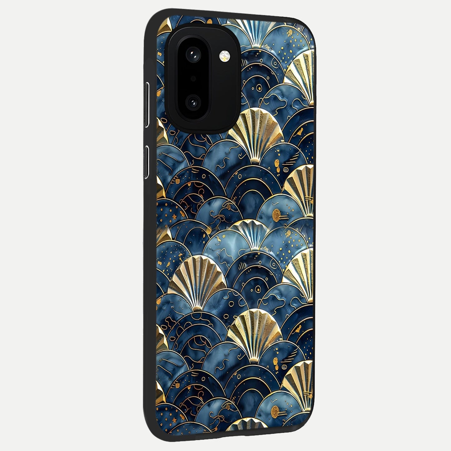  Golden Wave Luxe back cover For Oneplus 15R slim fit glass case with vibrant aesthetic design