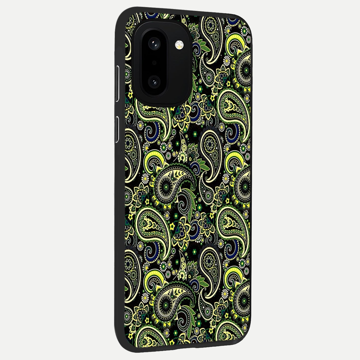  Green Lemon back cover For Oneplus 15R slim fit glass case with vibrant aesthetic design