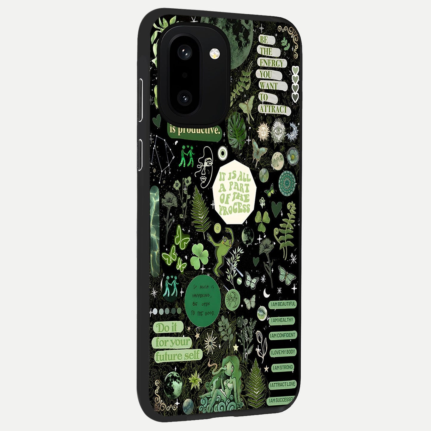  Green Mandala Pattern back cover For Oneplus 15R slim fit glass case with vibrant aesthetic design