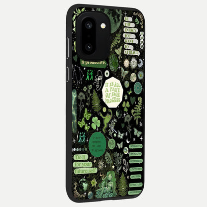  Green Mandala Pattern back cover For Oneplus 15R slim fit glass case with vibrant aesthetic design
