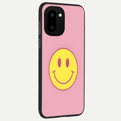  Happy Pink Mood back cover For Oneplus 15R slim fit glass case with vibrant aesthetic design