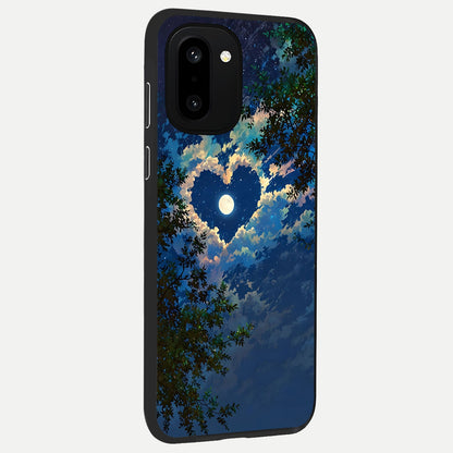  Heart With Moon Sky back cover For Oneplus 15R slim fit glass case with vibrant aesthetic design