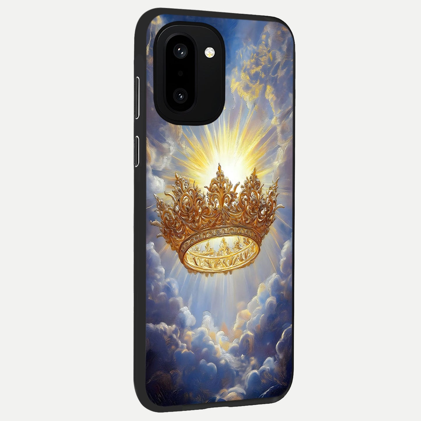  Heavenly Crown Light back cover For Oneplus 15R slim fit glass case with vibrant aesthetic design