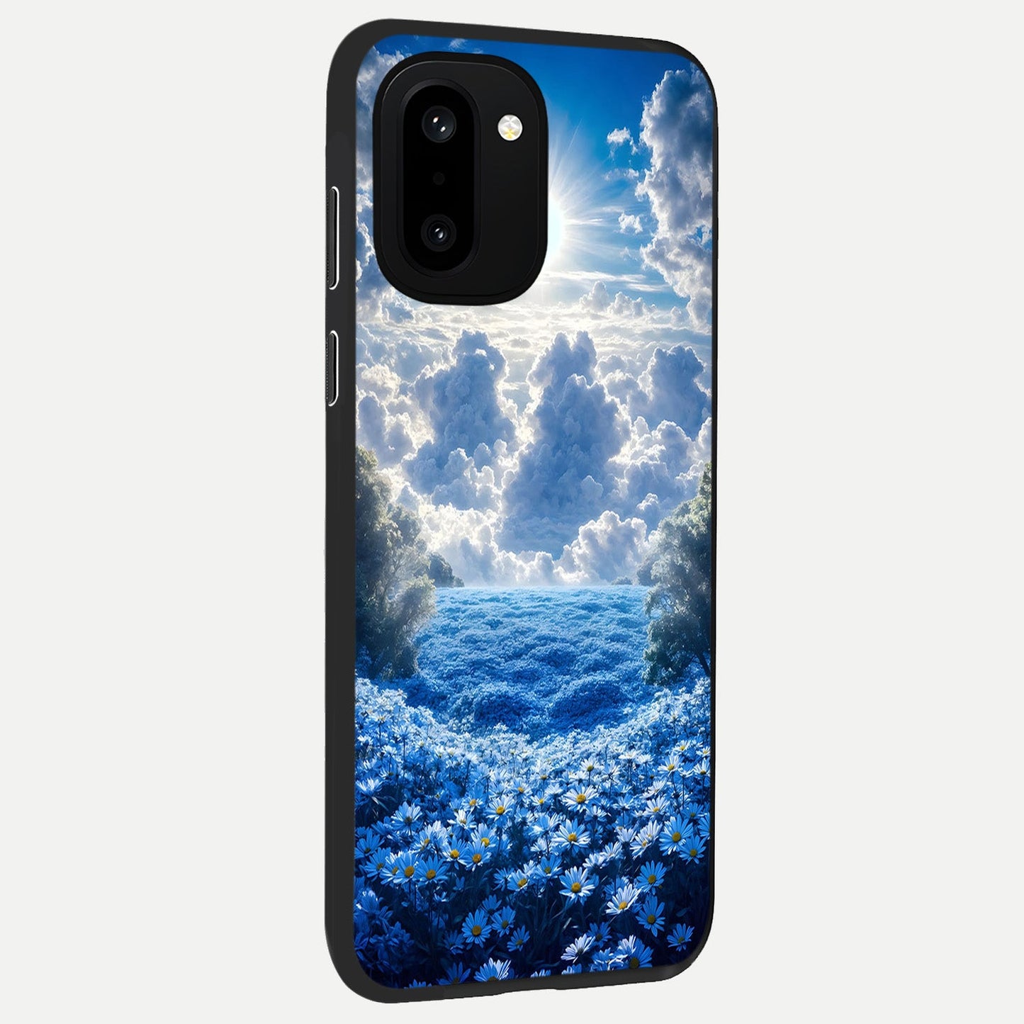  Heavenly Daisy Horizon back cover For Oneplus 15R slim fit glass case with vibrant aesthetic design