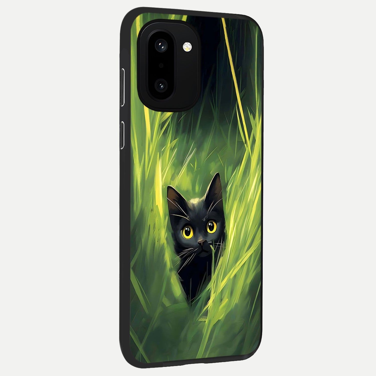  Hidden Cat Whisper back cover For Oneplus 15R slim fit glass case with vibrant aesthetic design