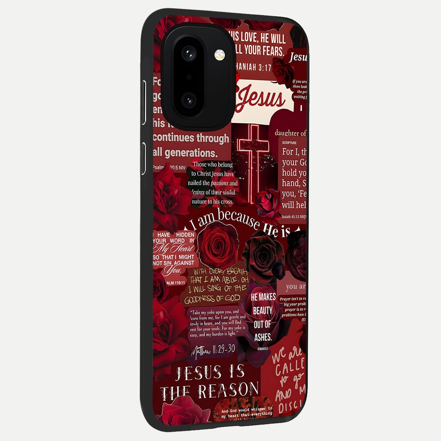  Jesus Love Heals back cover For Oneplus 15R slim fit glass case with vibrant aesthetic design