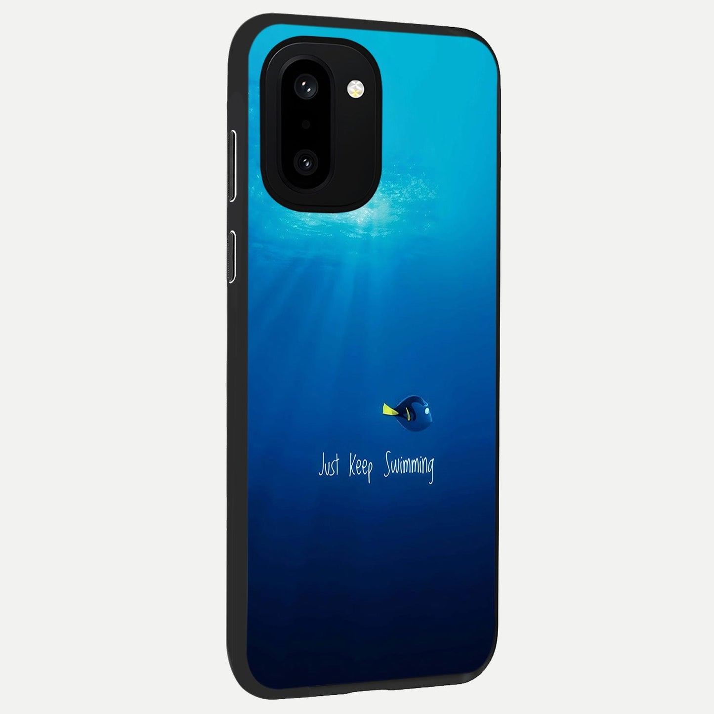  Just Keep Swimming back cover For Oneplus 15R slim fit glass case with vibrant aesthetic design