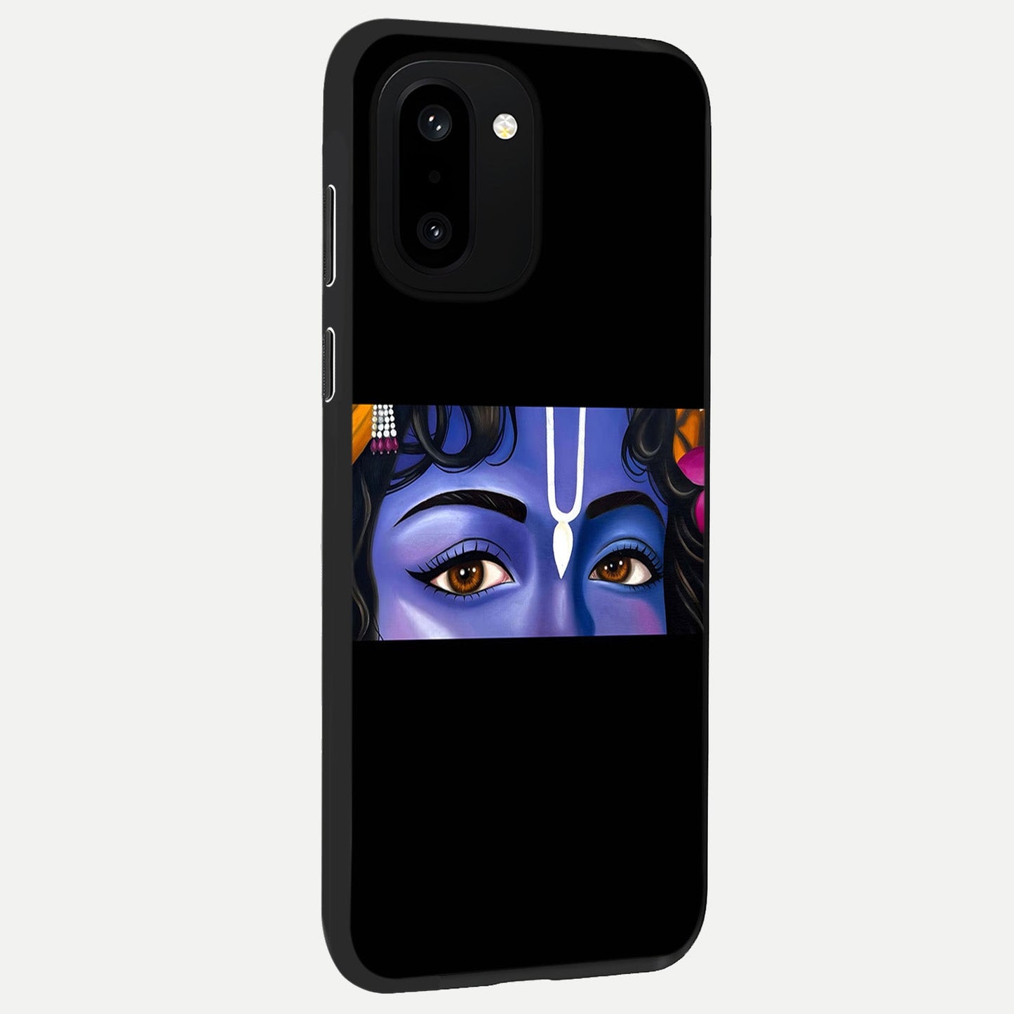  Krishna Eye back cover For Oneplus 15R slim fit glass case with vibrant aesthetic design