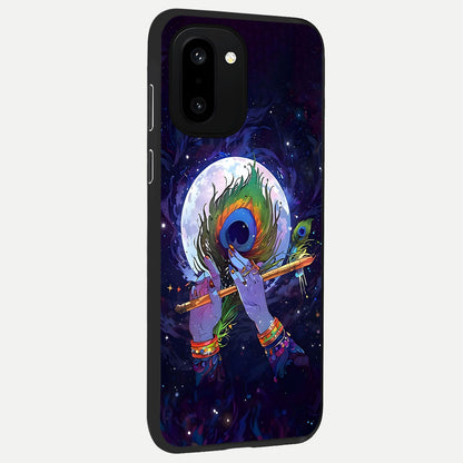  Krishna Hands Art back cover For Oneplus 15R slim fit glass case with vibrant aesthetic design