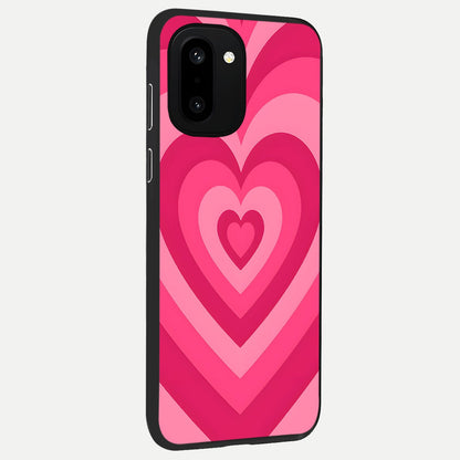  Layered Love Hearts back cover For Oneplus 15R slim fit glass case with vibrant aesthetic design