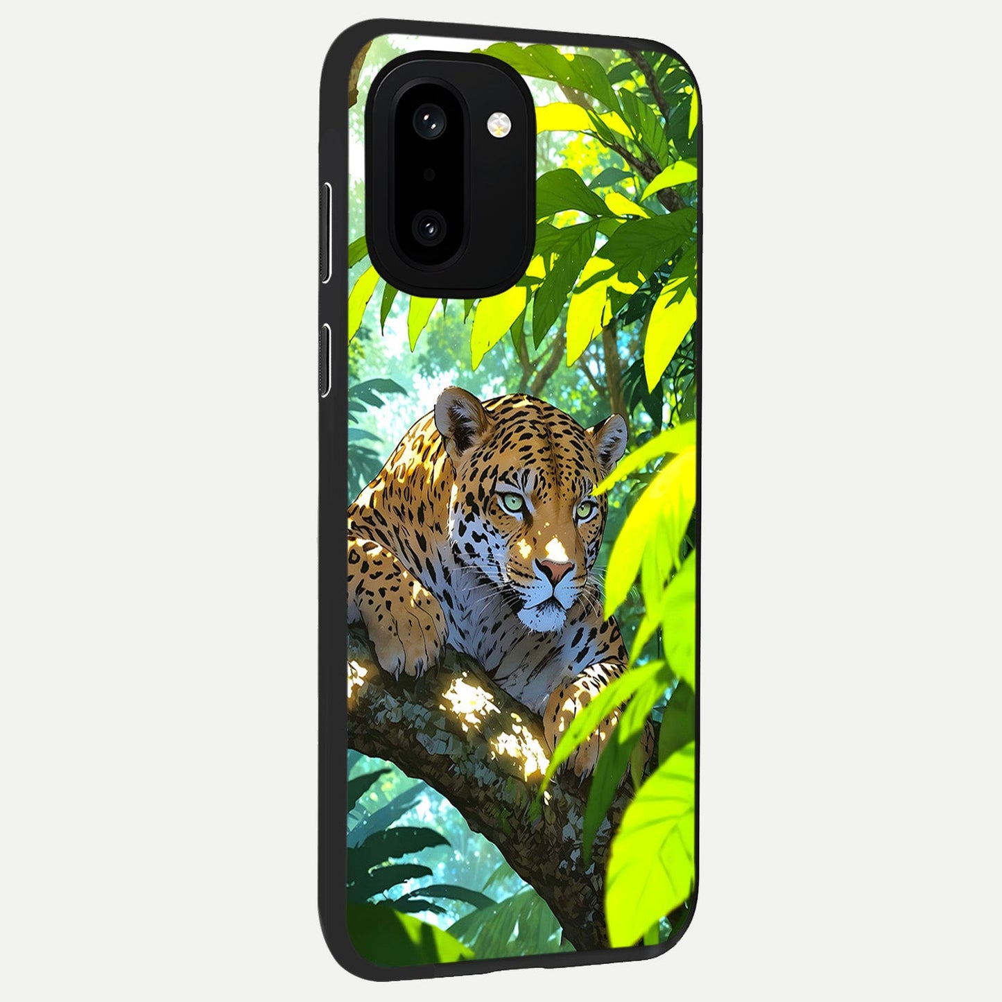 Leopard in Jungle back cover For Oneplus 15R slim fit glass case with vibrant aesthetic design