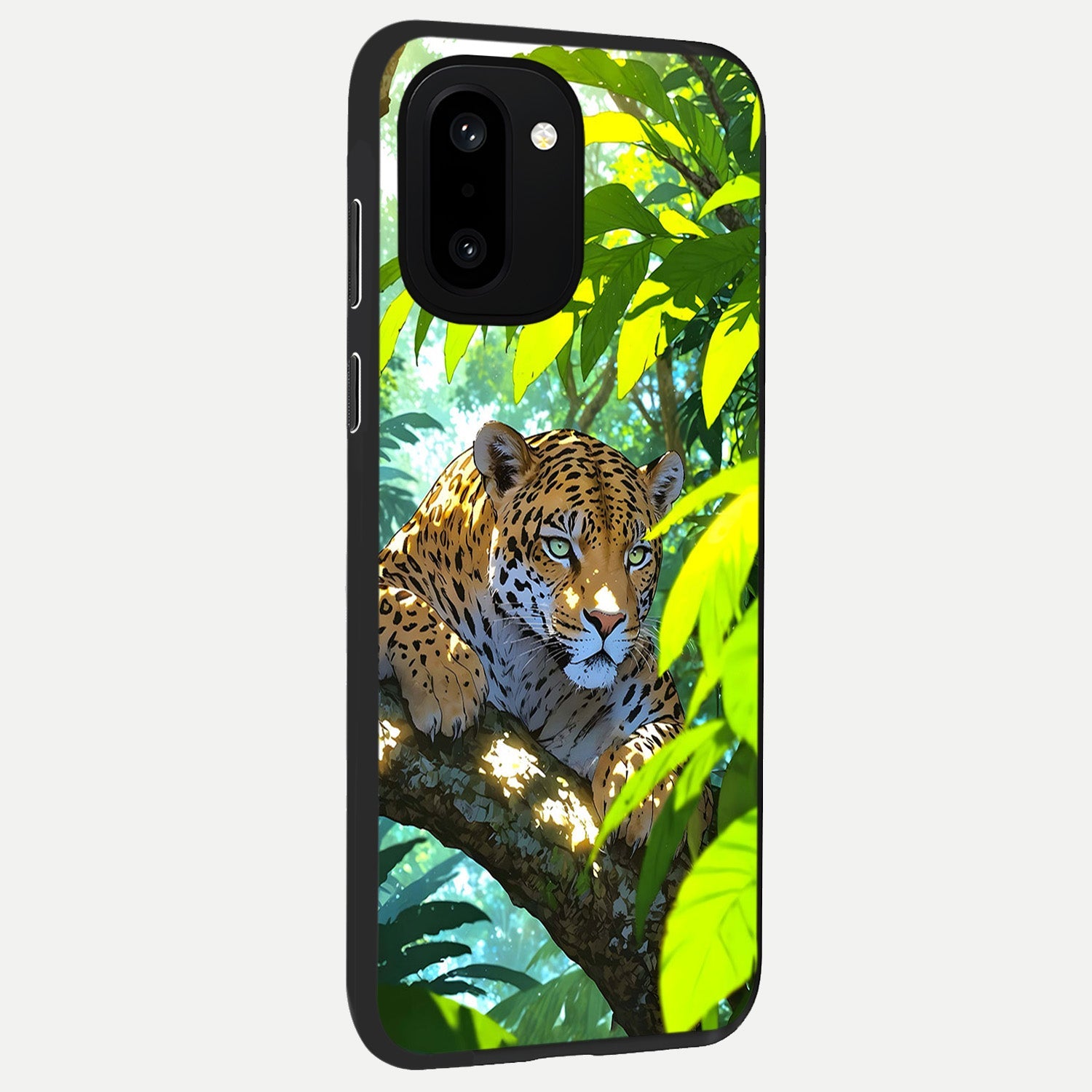  Leopard in Jungle back cover For Oneplus 15R slim fit glass case with vibrant aesthetic design