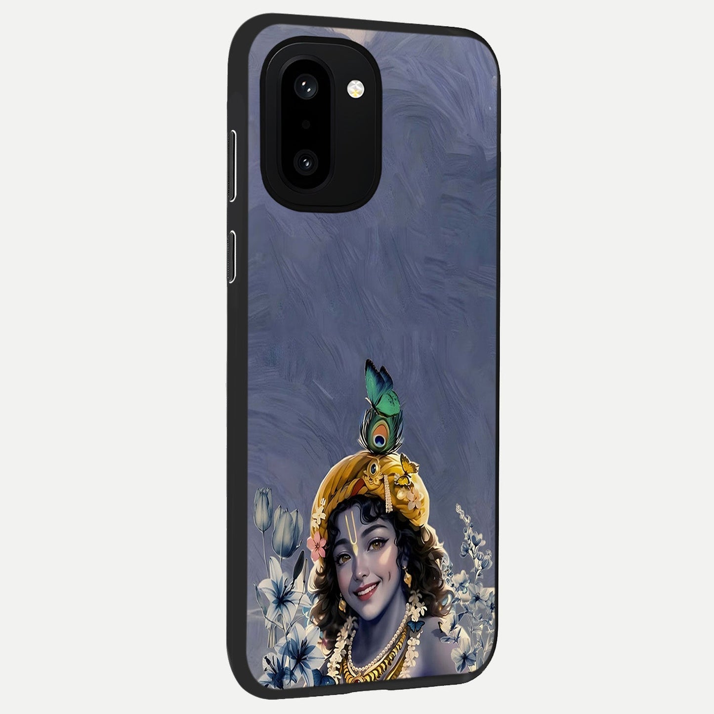  Lord Krishna back cover For Oneplus 15R slim fit glass case with vibrant aesthetic design
