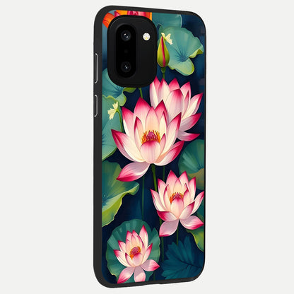  Lotus Dream Serenity back cover For Oneplus 15R slim fit glass case with vibrant aesthetic design