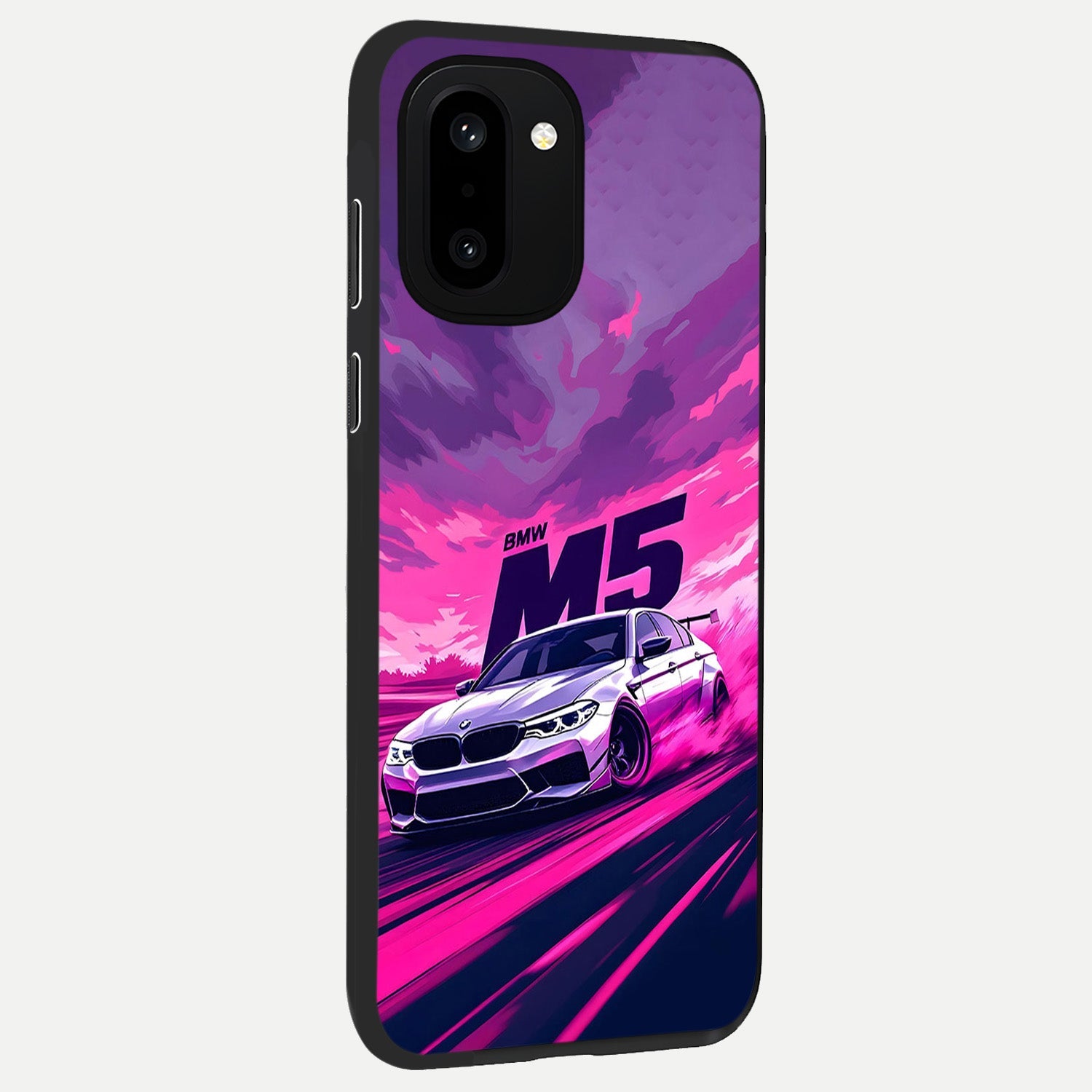  MS Neon Car back cover For Oneplus 15R slim fit glass case with vibrant aesthetic design