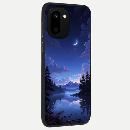  Midnight Lake Peace back cover For Oneplus 15R slim fit glass case with vibrant aesthetic design